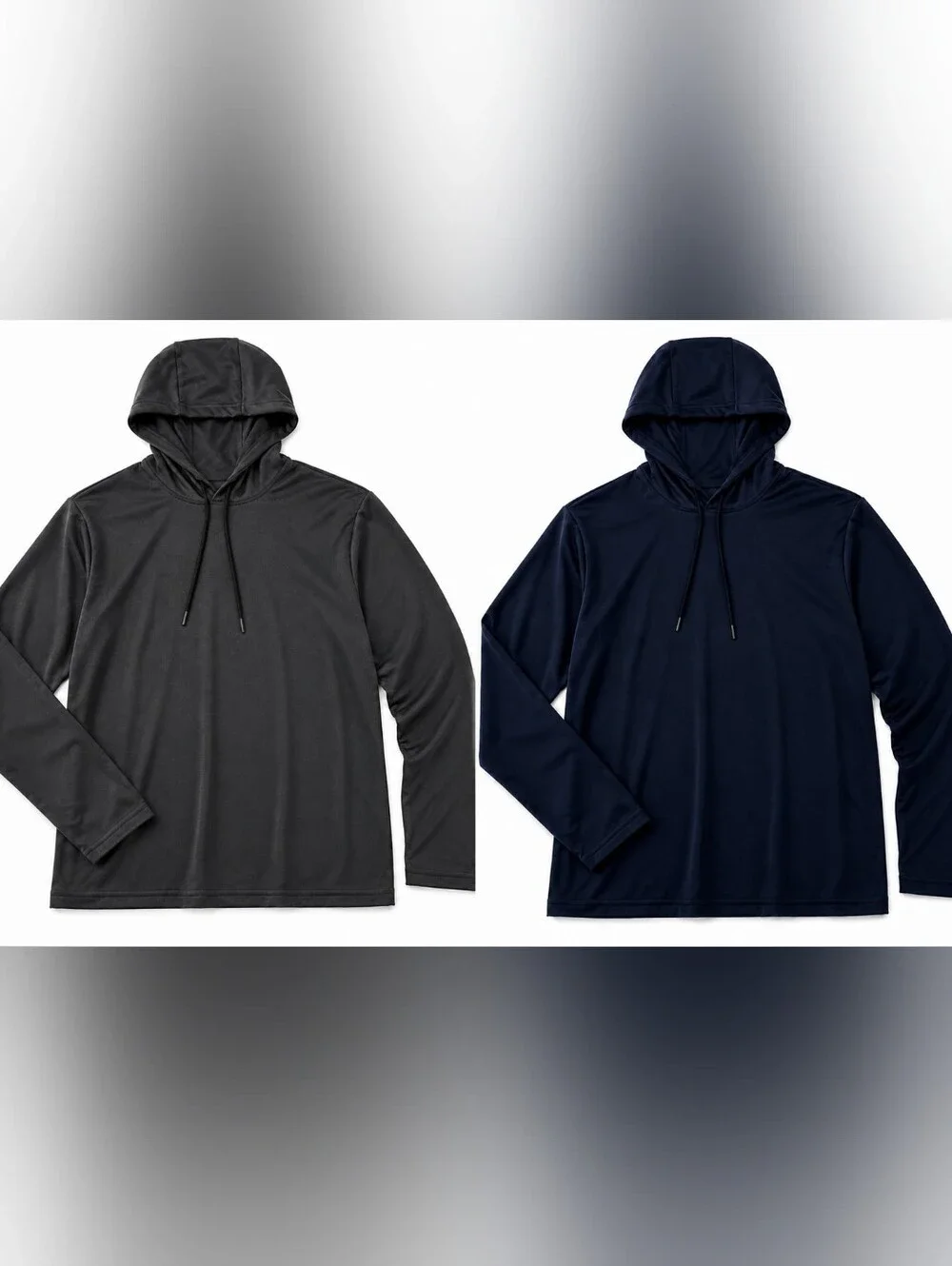 Men’s 2 Pack Performance Hoodies Size Large Dark Gray & Navy NWOT